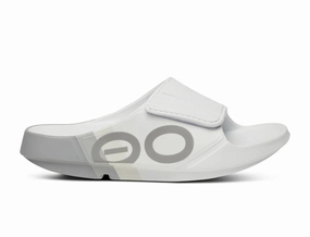 OOfos OOahh Sport Flex Smoke Rally Recovery Slides Stride Bold