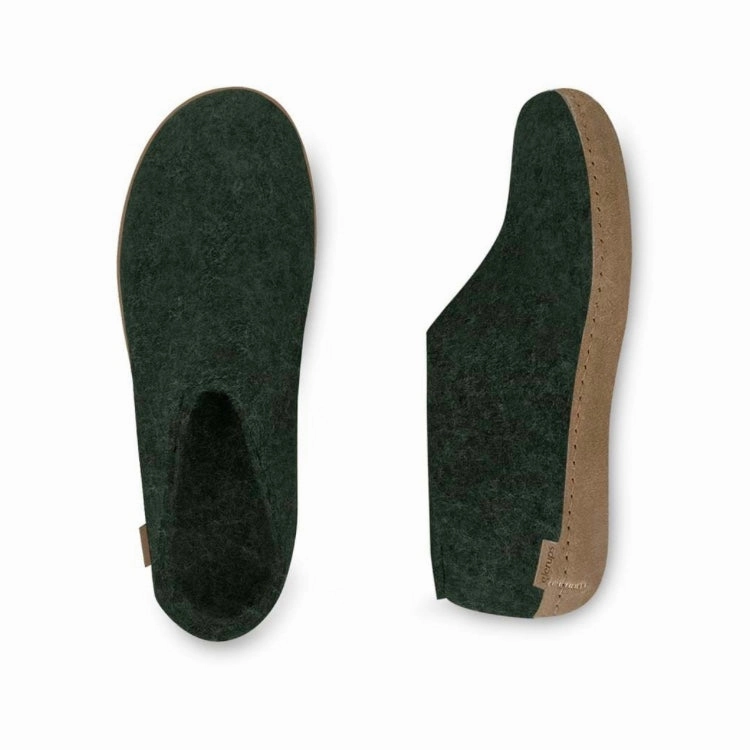 Ankle Support Anti   Slip Pattern Shoe with Leather Sole - Forest