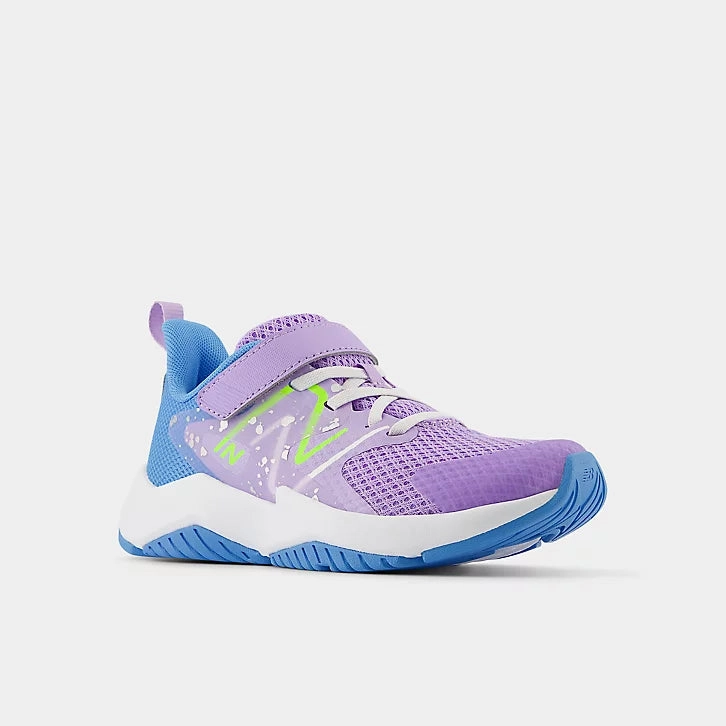 Rave Run v2 Bungee Lace with Top Strap - Lilac Glo with Sky Blue Dream Walk