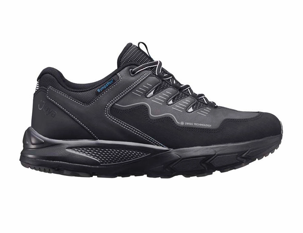 Mens Active Waterproof Cadore Black Hiking Shoes Easy Wear Work Ready