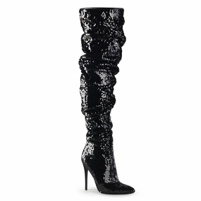 Winter Footwear COURTLY-3011 Black Sequins
