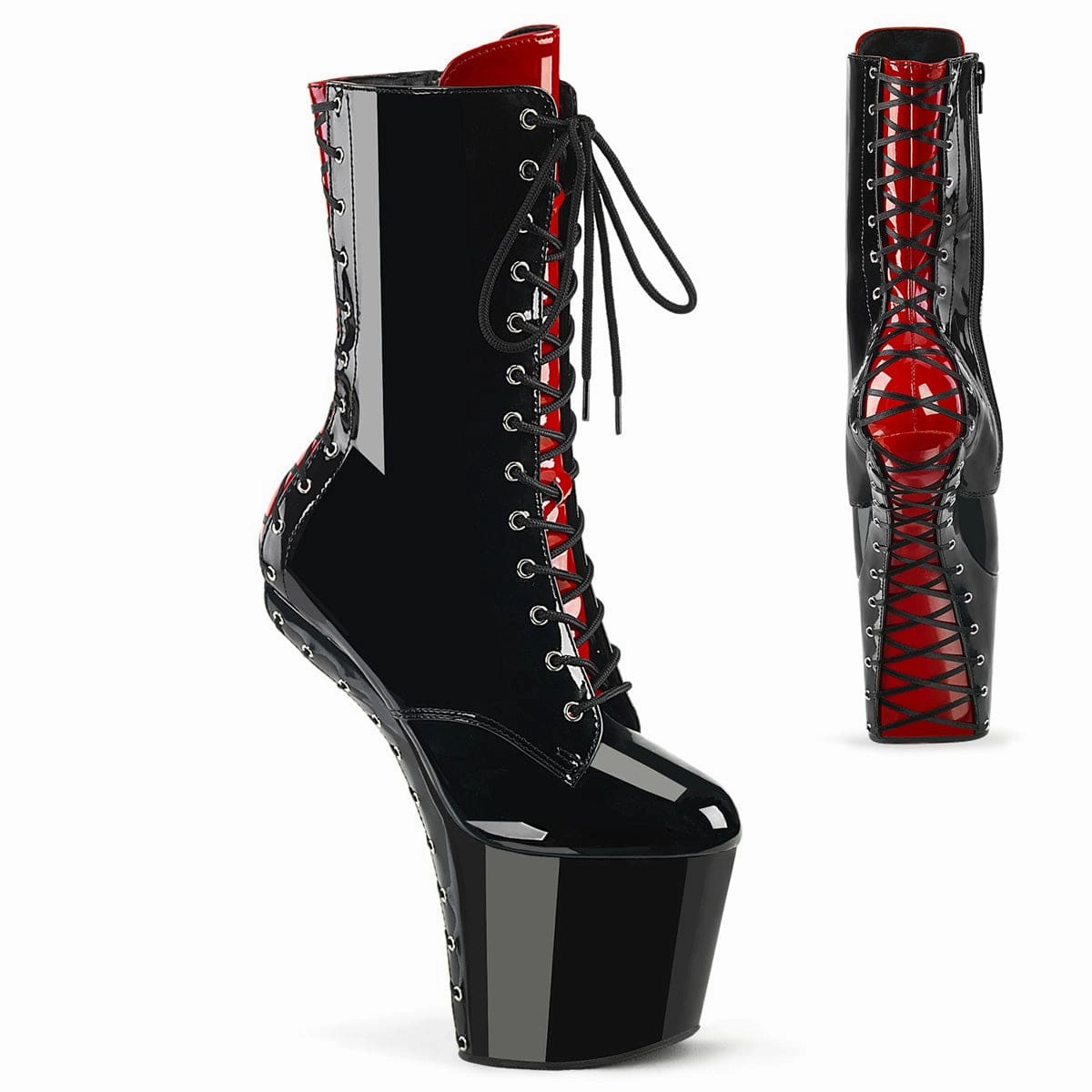 CRAZE-1040FH Black-Red Patent/Black Red Metallic Accent Ready Use