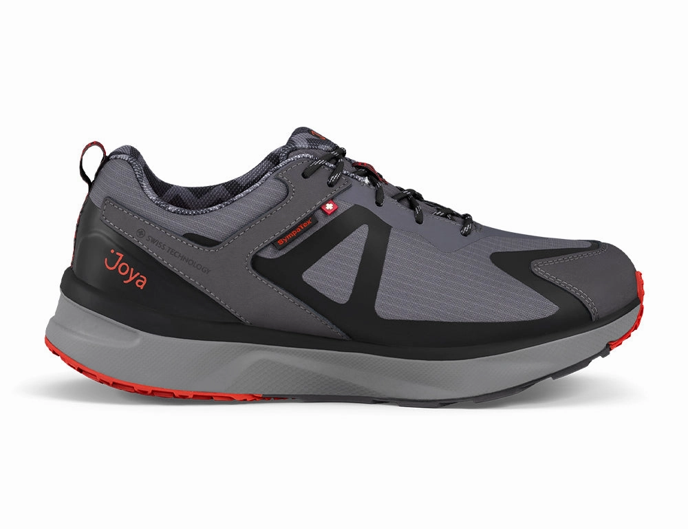 Mens Active Waterproof Veloce Dark Grey Trainers Rapid Motion