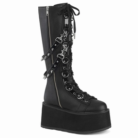Style Base Wide Path DAMNED-220 Black Vegan Leather