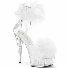 Gladiator Style DELIGHT-624F Clear-White Fur/M