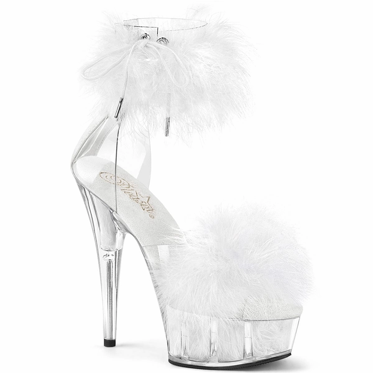 DELIGHT-624F Clear-White Fur/M Trendy And Comfortable