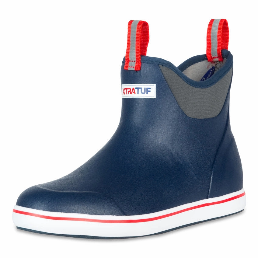 ANKLE DECK BOOT NAVY/RED Flexible Comfort Resistant to wear