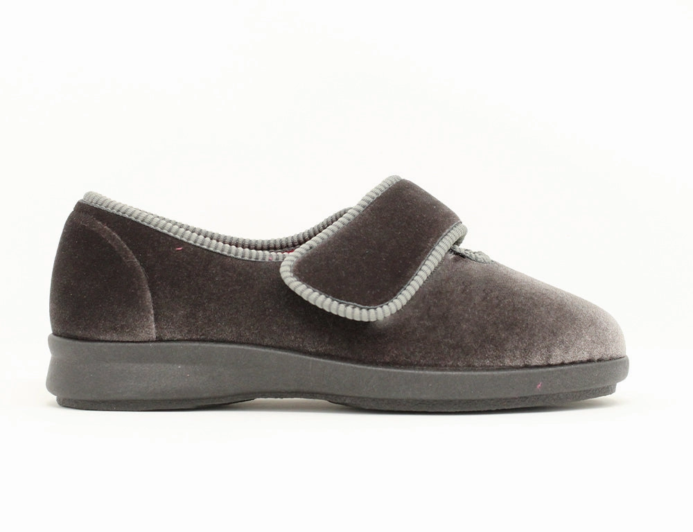 Womens Lightweight Nellie Grey Slippers Slip On Boho Free