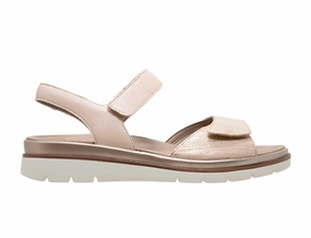 Womens Adjustable Glory Cream Combi Sandals Queen Touch