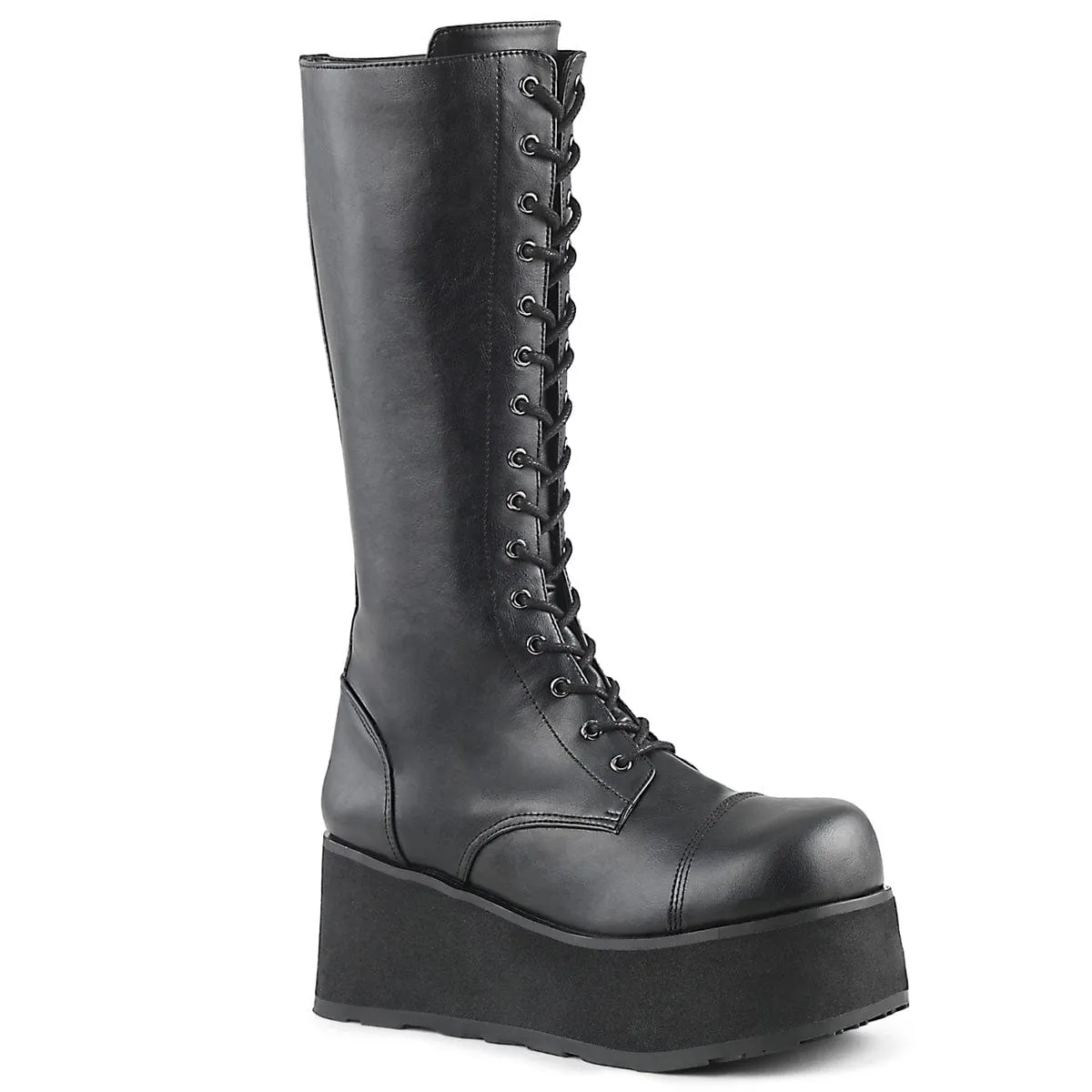 TRASHVILLE-502 Black Vegan Leather Earth Tone Soul Step
