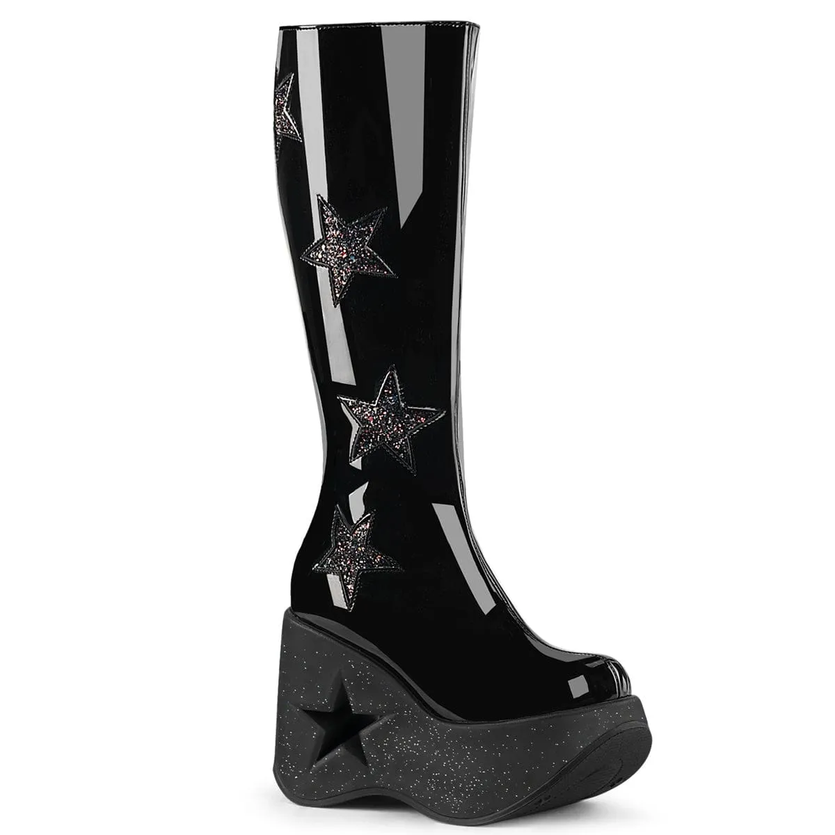Hiking Mood DYNAMITE-218 Black Patent -Black Multi Glitter