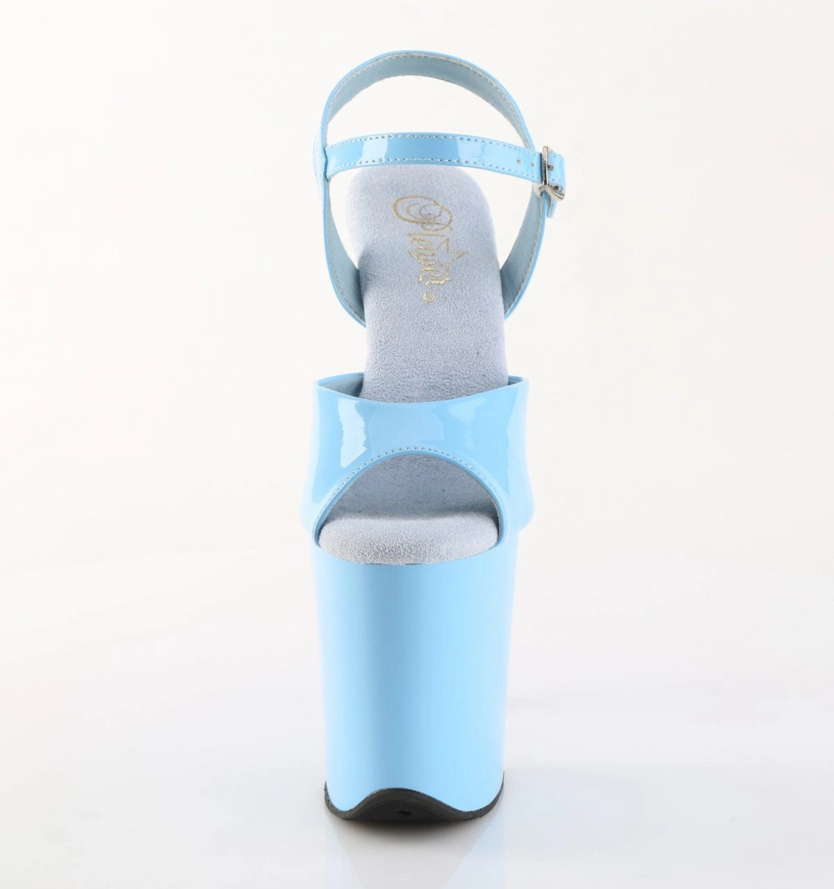 FLAMINGO-809 Platform Shoes Baby Blue Patent Baby Blue Bare Foot Washable