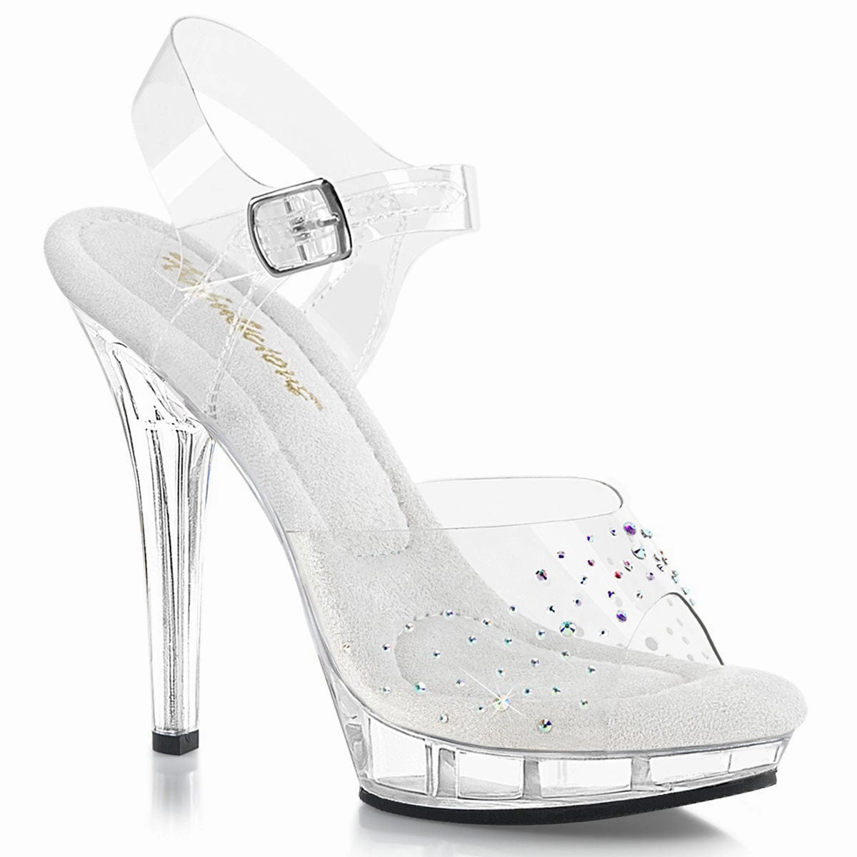 Trendy Platform Heels Glam shoes LIP-108SD Clear/Clear