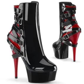 heel cup DELIGHT-1012 Black-Red Patent/Black-Red