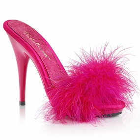 Sky View Calm Tone POISE-501F Hot Pink Satin-Marabou Fur/Hot Pink