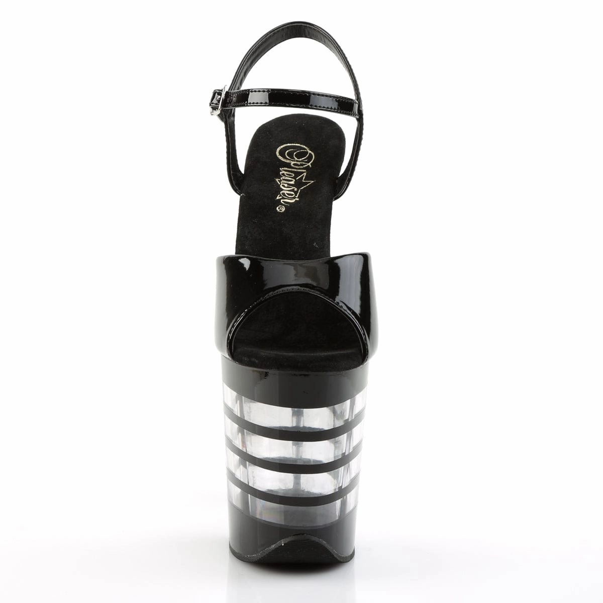 Sandal Pads Customizable Straps FLAMINGO-809LN Black Patent/Black