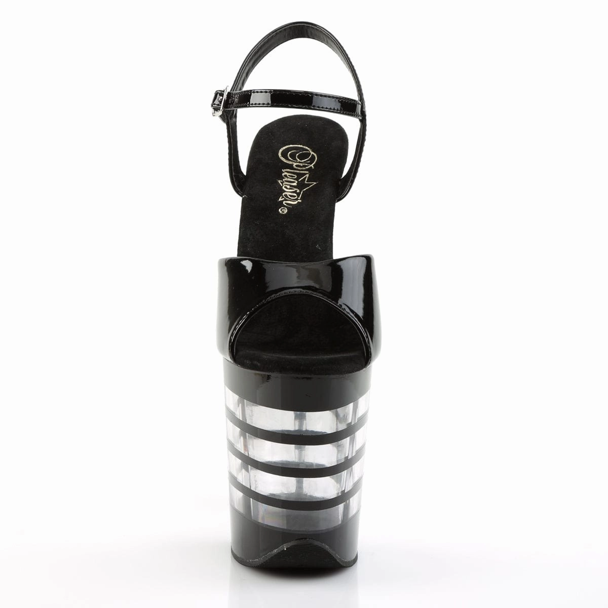 Sandal Pads Customizable Straps FLAMINGO-809LN Black Patent/Black