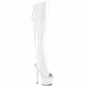 ADORE-3019HWR White Stretch Hologram/White Hologram Synthetic Firm Lock