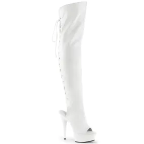 Weather resistant Power Step DELIGHT-3019 White Faux Leather/White