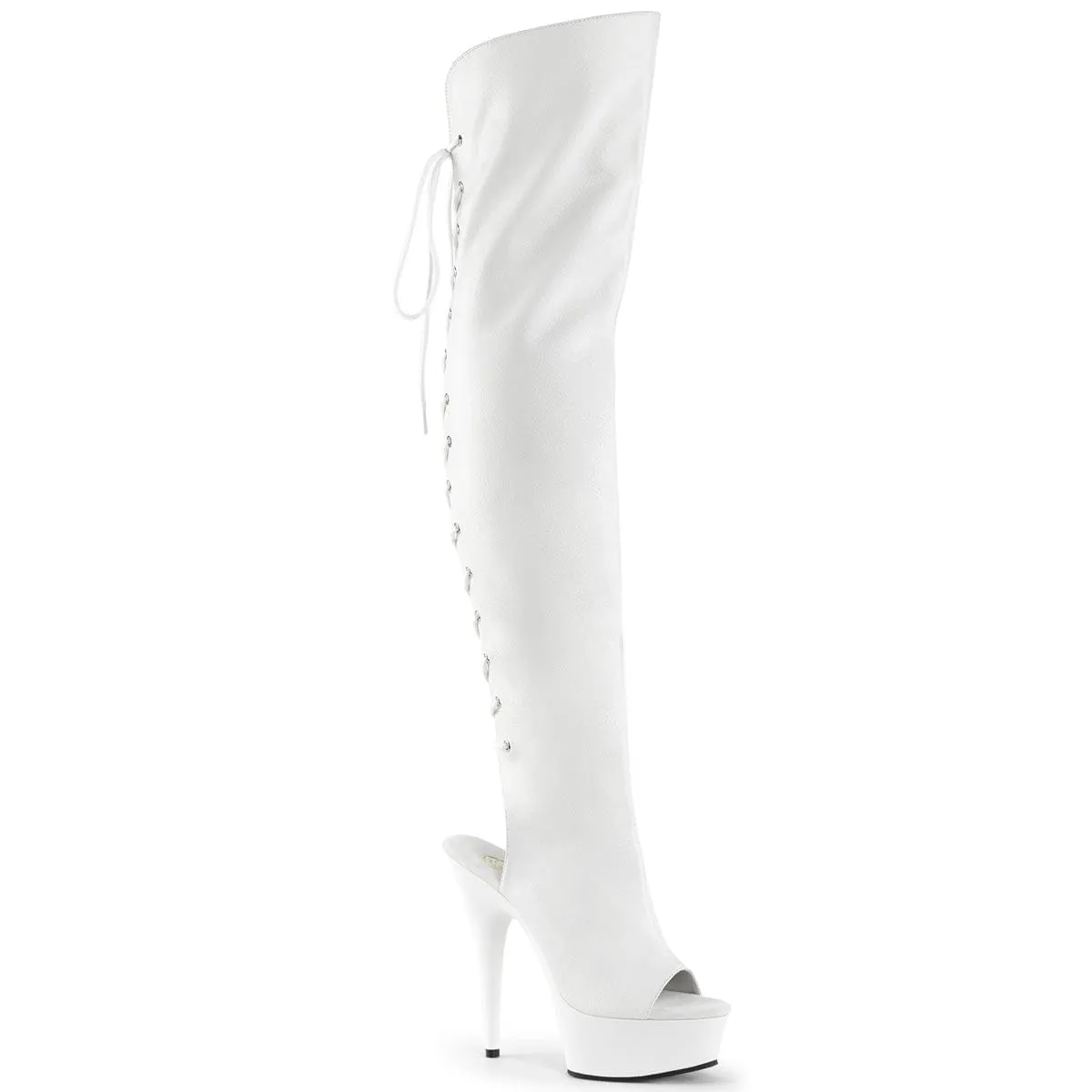 Timeless Appeal DELIGHT-3019 White Faux Leather/White