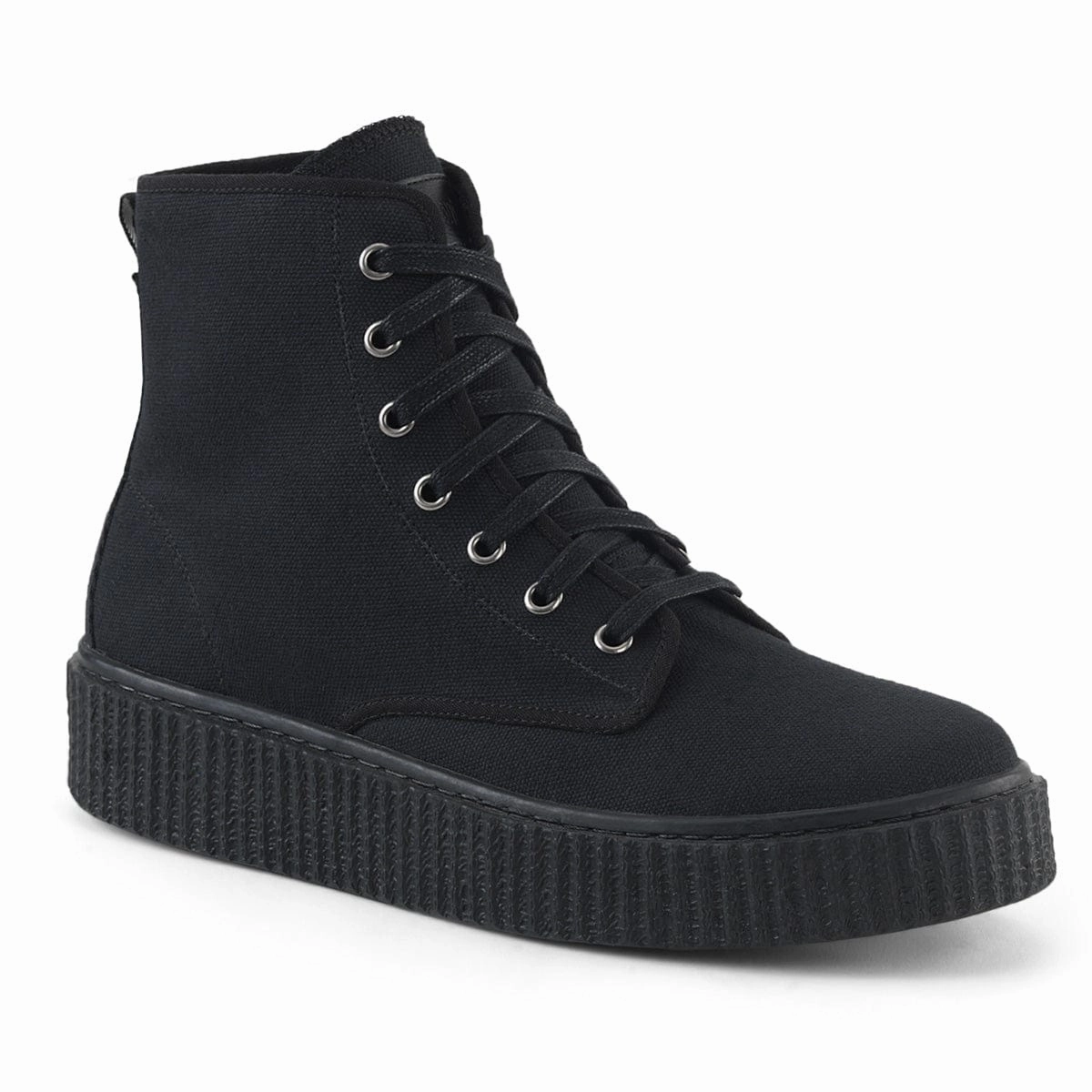 SNEEKER-201 Black Canvas Daily Comfort Flexible Sole