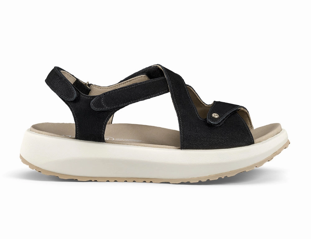 Womens Senso Jenny Black Sandals Shine Bright