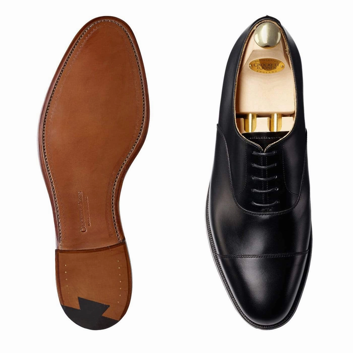 Connaught Black Calf (F Fitting) fine cut Smart Sport