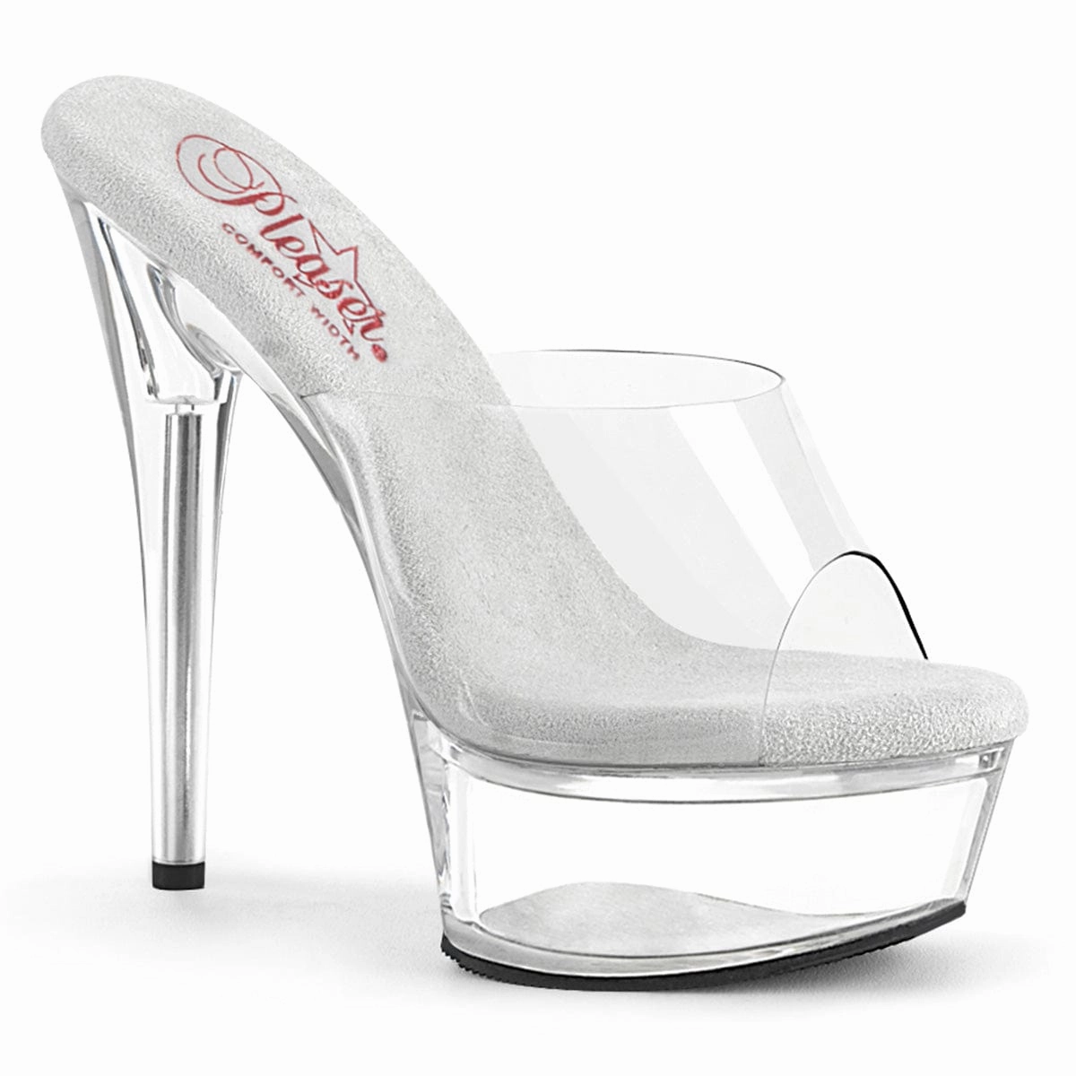EXCITE-601 Clear/Clear Bridal Footwear with Style Sophisticated Pumps
