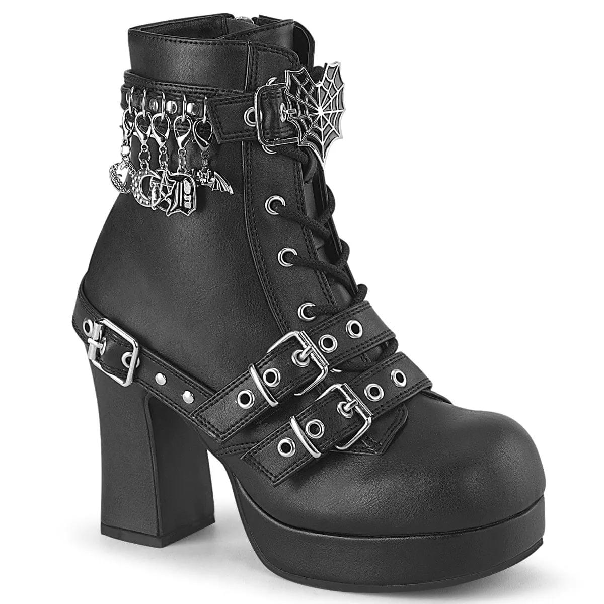 Grip Strong Fashionable GOTHIKA-66 Black Vegan Leather