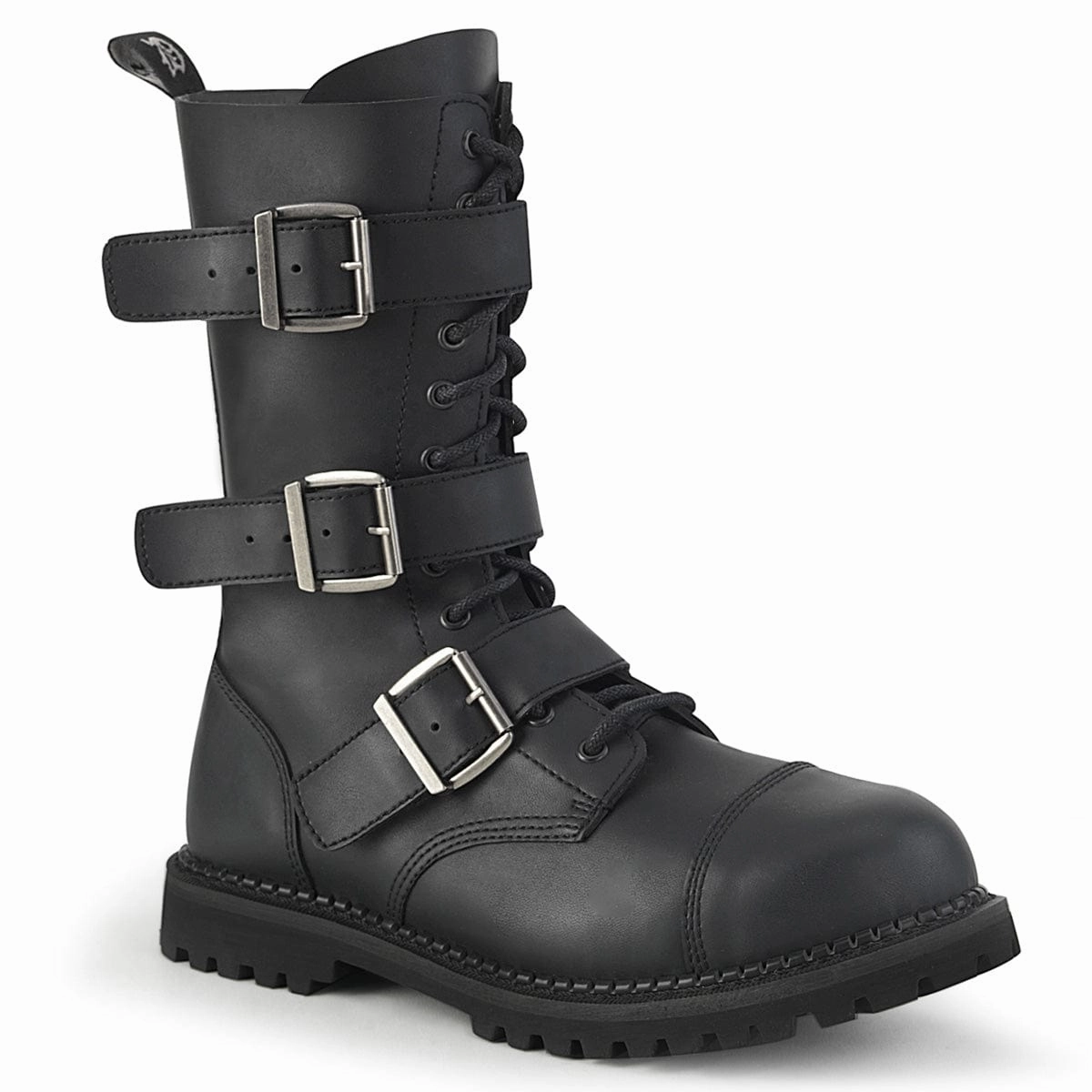 RIOT-12BK Black Vegan Leather Heavy Terrain Casual Wear