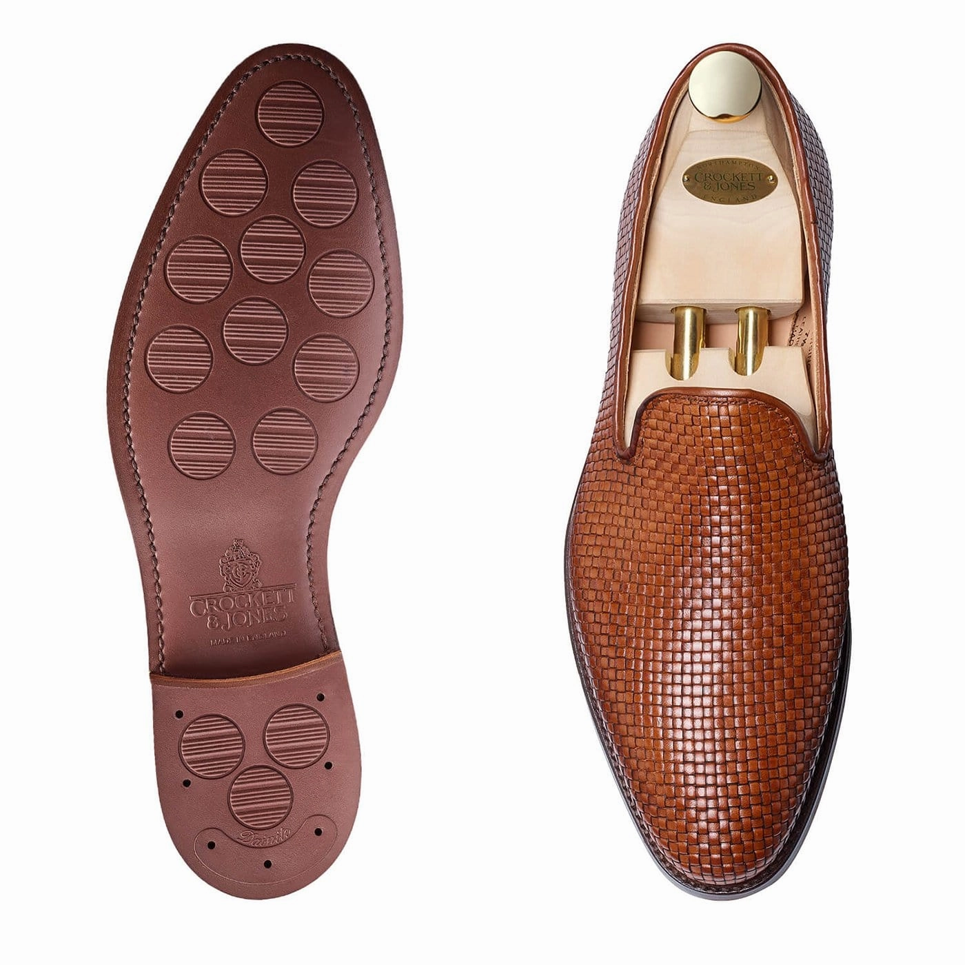 Romantic Pair Boardroom Style Kensington Tan Woven Calf