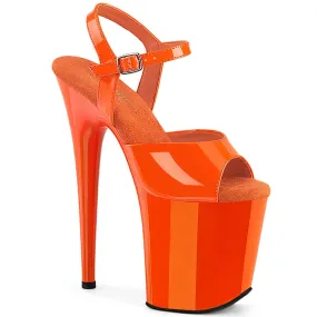 FLAMINGO-809 Platform Shoes Orange Patent Orange Non-Slip Sole Fit All