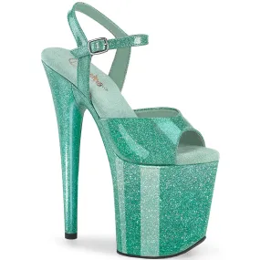 All-Around Use FLAMINGO-809GP Aqua Glitter Patent/M