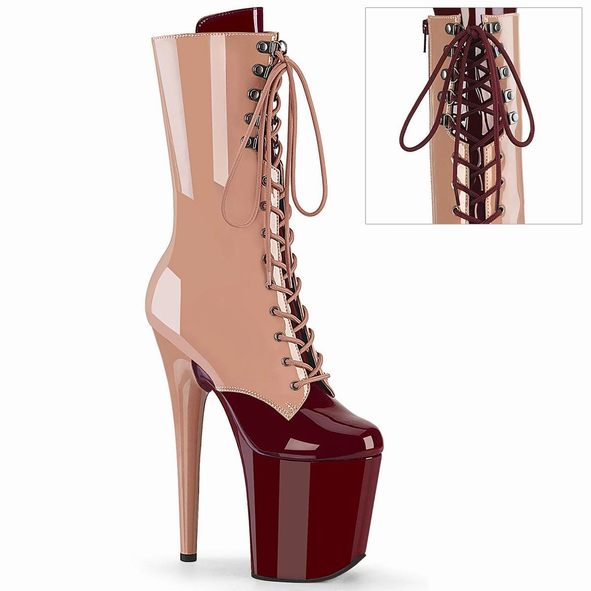 FLAMINGO-1054DC Blush-Burgundy Patent/Blush Burgundy Weekend Ready