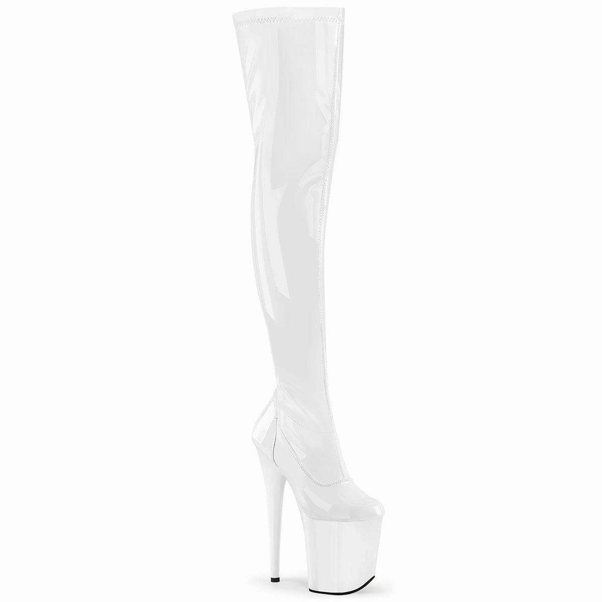 Sleek Look FLAMINGO-3000 White Stretch Patent/White