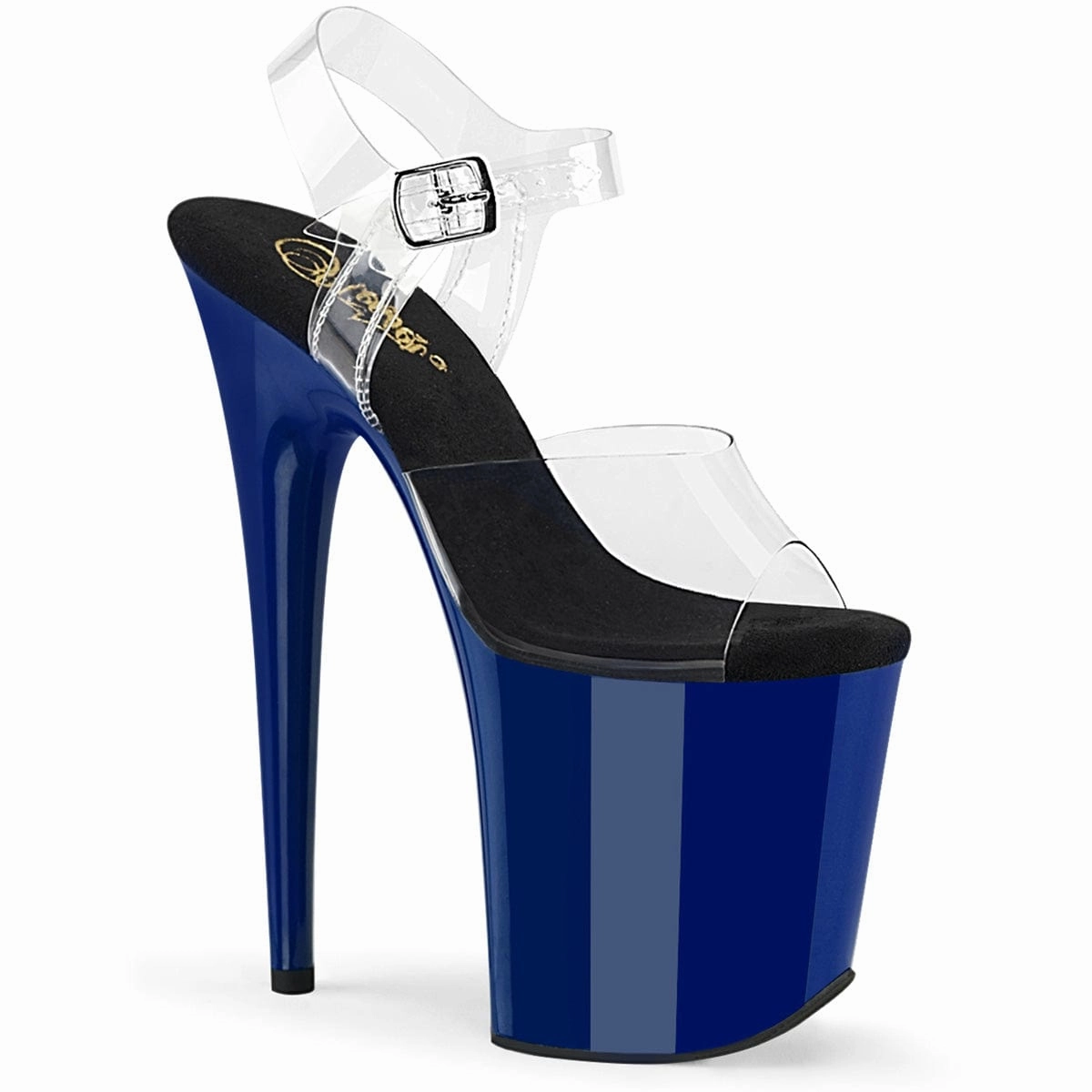 FLAMINGO-808 Clear/Royal Blue Daily Wear Shoes