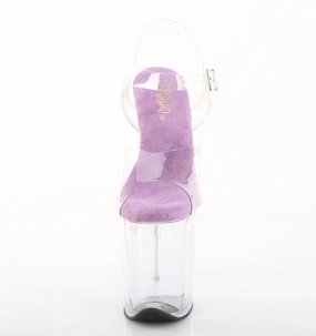 FLAMINGO-808 Platform Shoes Clear-Lavender/Clear Summer Flip-flops Trail Friendly