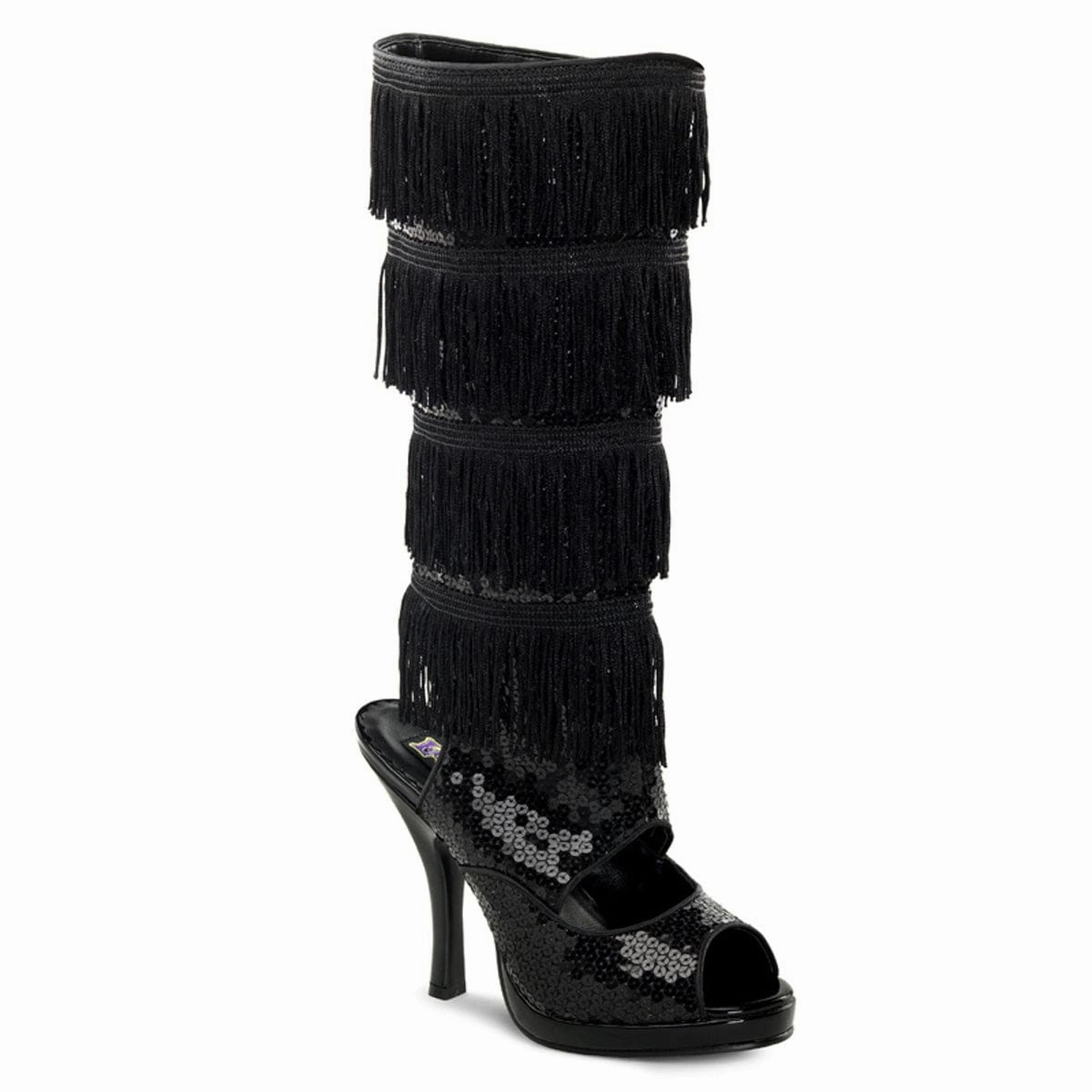 FLAPPER-168 Black Sequins Cyber Mode Firm Lock
