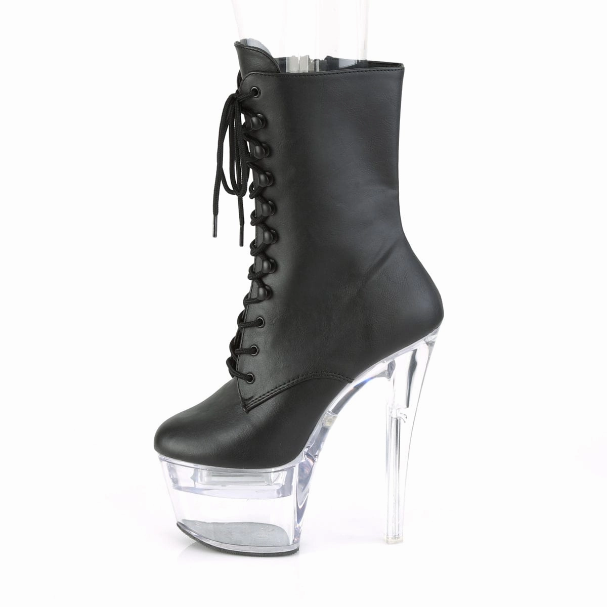 Fast pace London Cool FLASHDANCE-1020-7 Black Faux Leather/Clear
