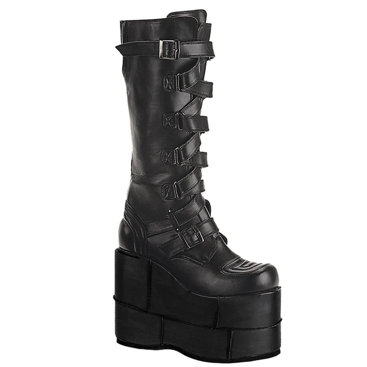 Earth Base STACK-308 Black Vegan Leather