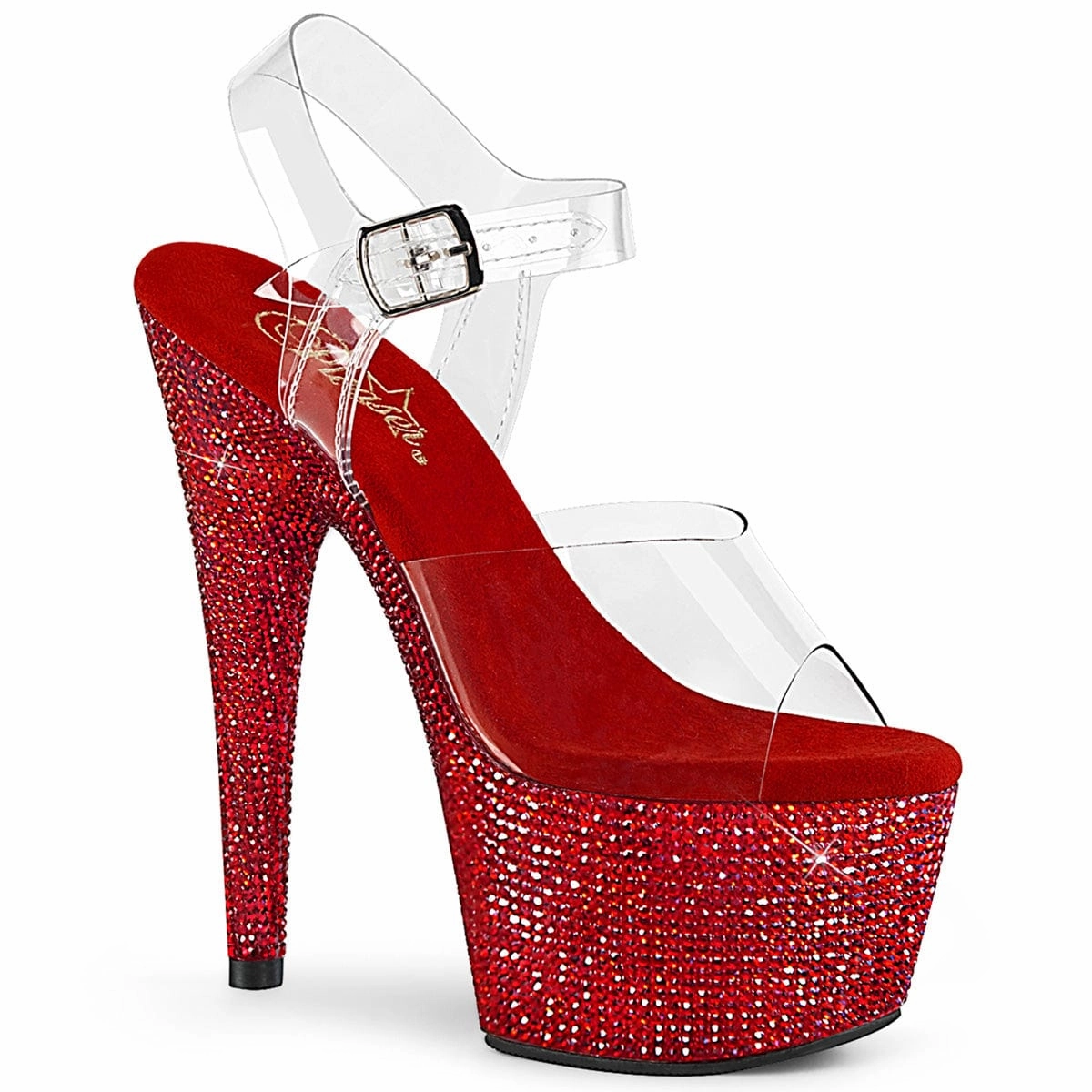 Mono Style Resort Mood BEJEWELED-708DM Clear/Red Rhinestones
