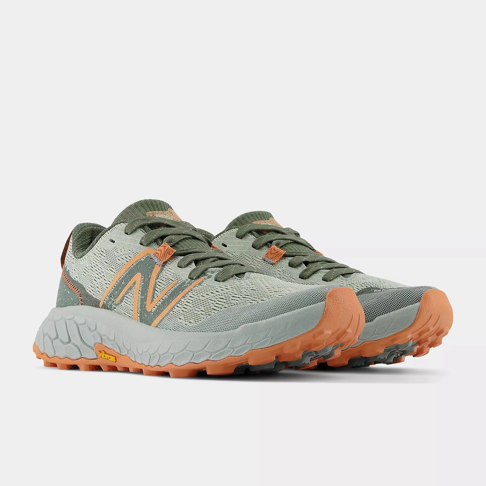 Wide fit Step Free Fresh Foam X Hierro v7 - Silver Moss with Deep Olive Green