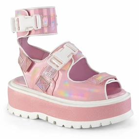 SLACKER-15B Baby Pink Hologram Patent Athletic