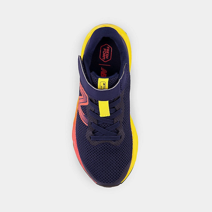 Fresh Foam Arishi v4 Bungee Lace with Top Strap - Team Navy with Electric Red Gel Soft