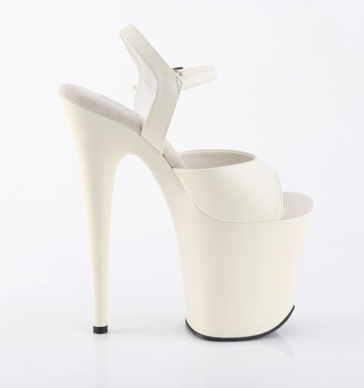 Versatile Comfort FLAMINGO-809 Platform Shoes Off-White Faux Leather/Off-White Matte