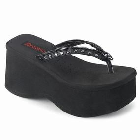 Rubber Sole FUNN-33 Black Vegan Leather