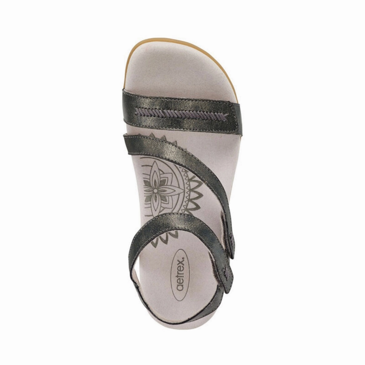 Gabby - Pewter Slip Resistant Sole Sandal Storage