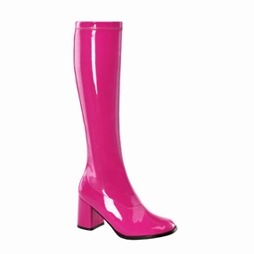 GOGO-300 Hot Pink Stretch Patent shoe functionality