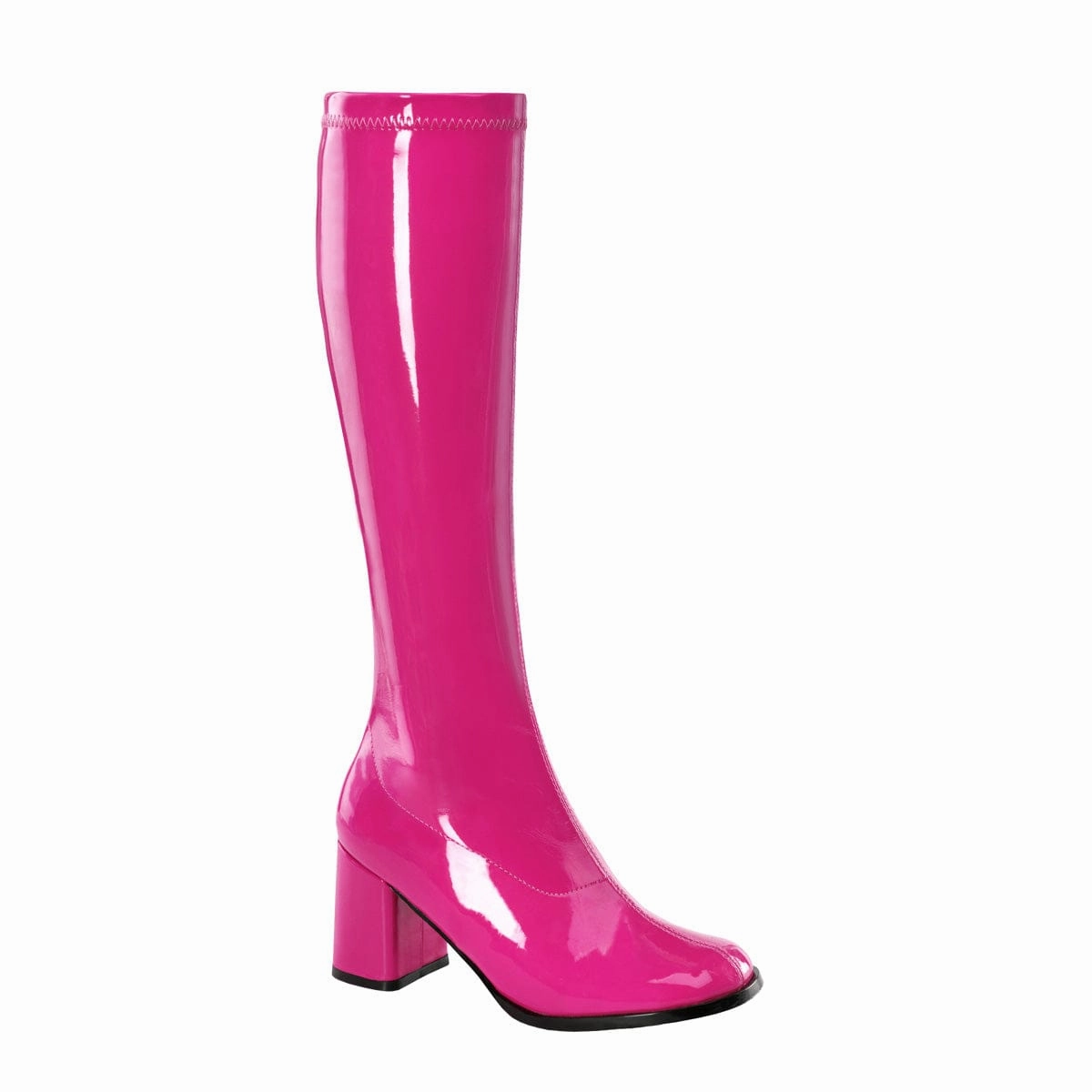 GOGO-300 Hot Pink Stretch Patent Marathon Fit Comfort Enhancement