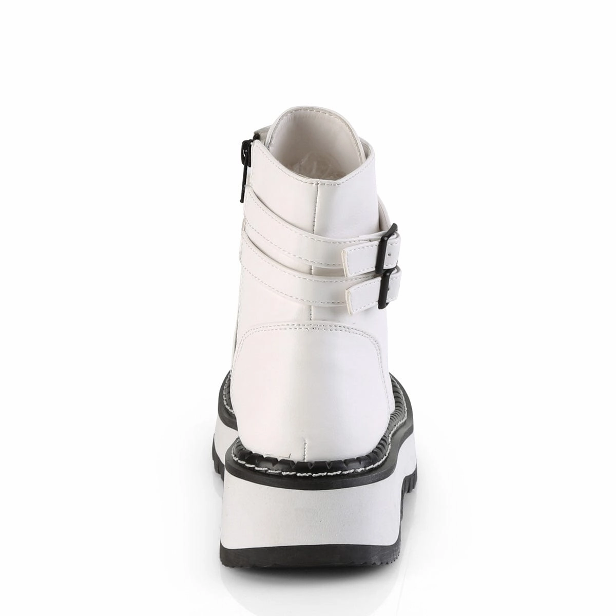 LILITH-152 White Vegan Leather Boat Walk